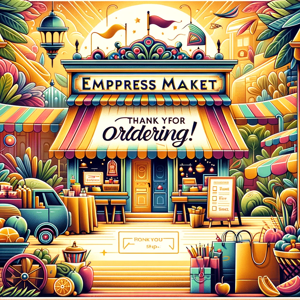 dalle-2023-12-27-22-32-02-a-vibrant-and-welcoming-digital-illustration-for-a-website-named-empress-market-the-image-features-a-cheerful-scene-with-the-text-thank-you-for-or